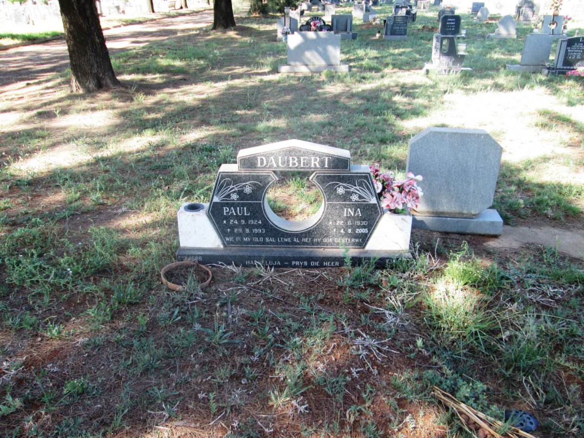 DAUBERT Paul 1924-1993 &amp; Ina 1930-2005