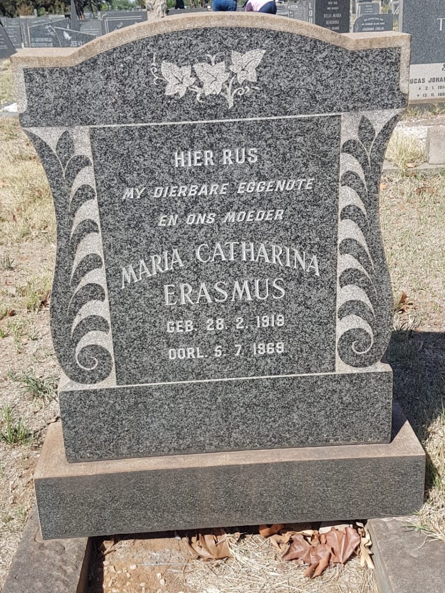 ERASMUS Maria Catharina 1919-1969
