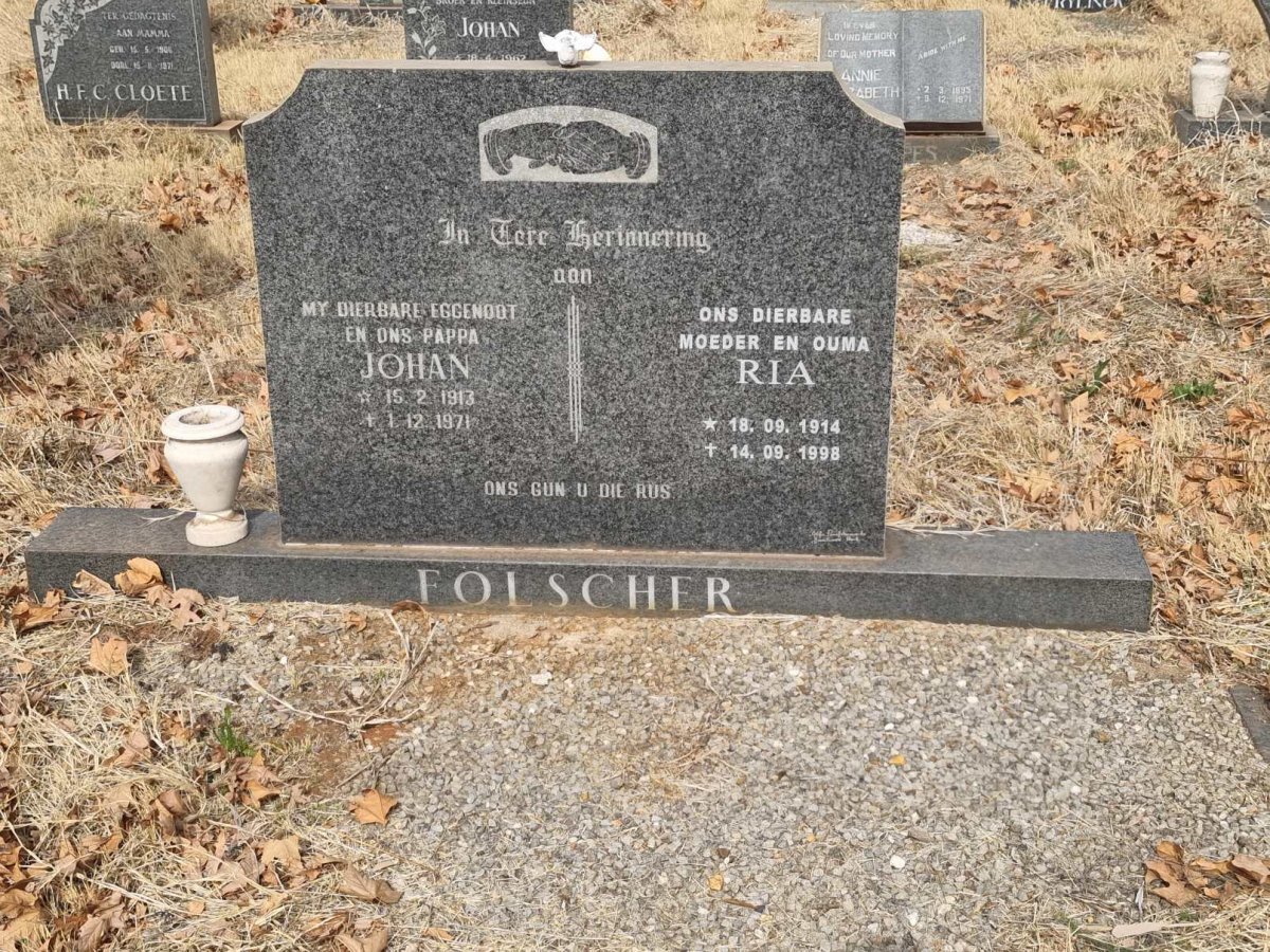 FÖLSCHER Johan 1913-1971 &amp; Ria 1914-1998