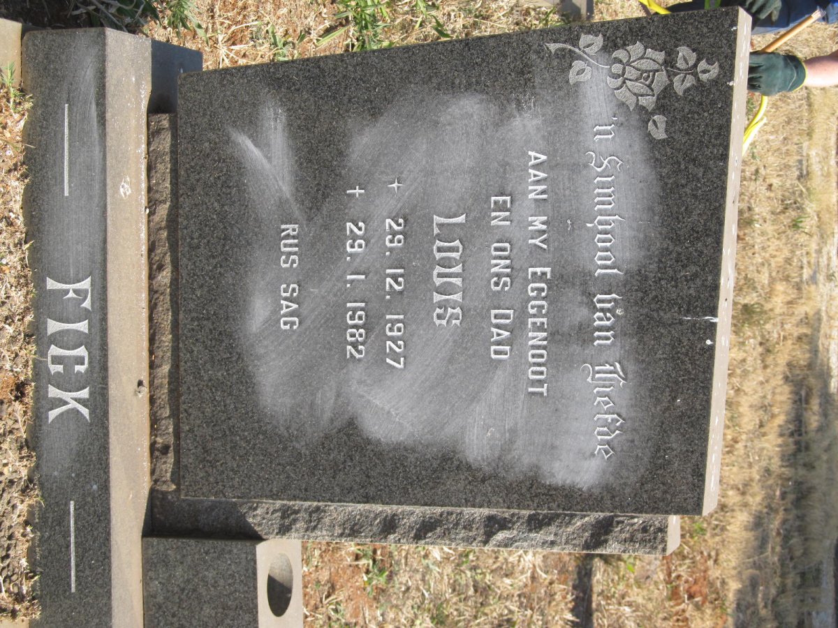 FICK Louis Jacobus 1927-1982