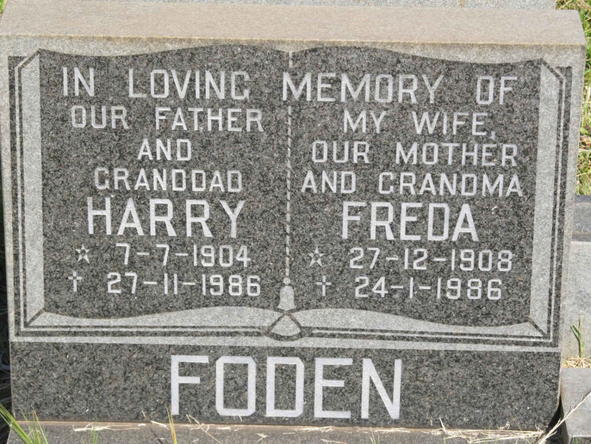 FODEN Harry 1904-1986 &amp; Freda 1908-1986