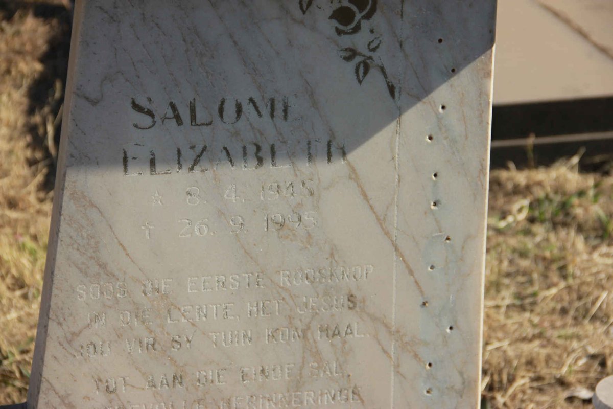 FOURIE Salome Elizabeth 1945-1995