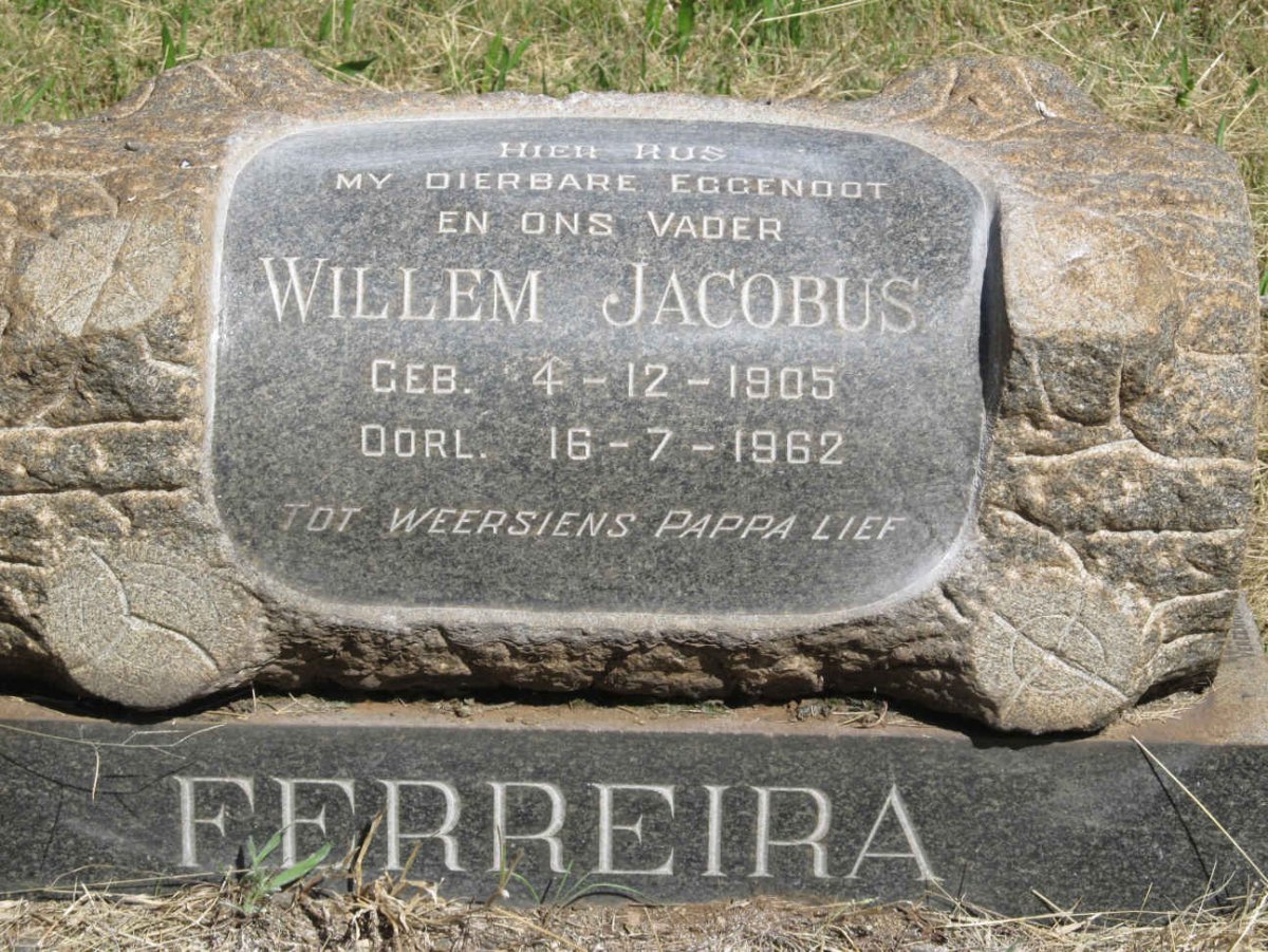 FERREIRA Willem Jacobus 1905-1962