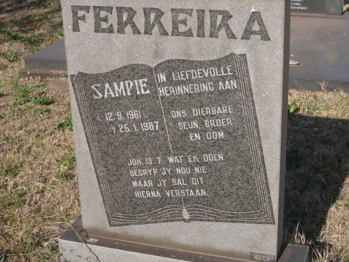 FERREIRA Sampie 1961-1987