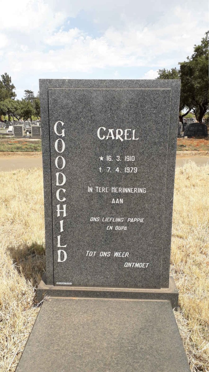 GOODCHILD Carel 1910-1979