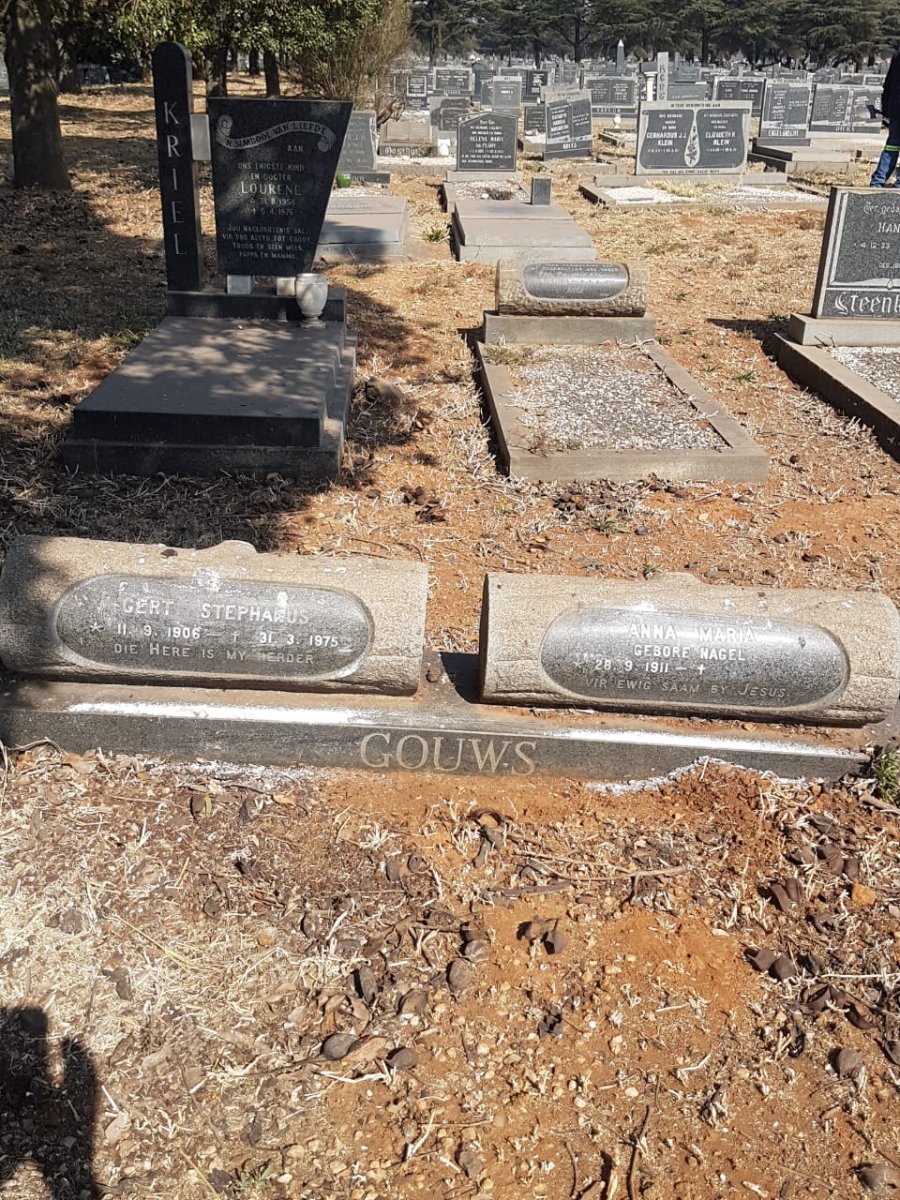 GOUWS Gert Stephanus 1906-1975 &amp; Anna Maria NAGEL 1911-