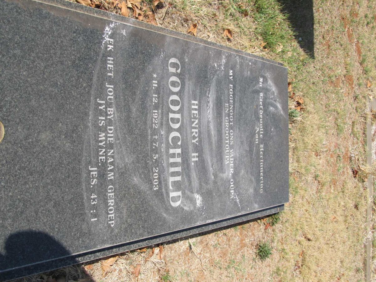 GOODCHILD Henry H. 1922-2003