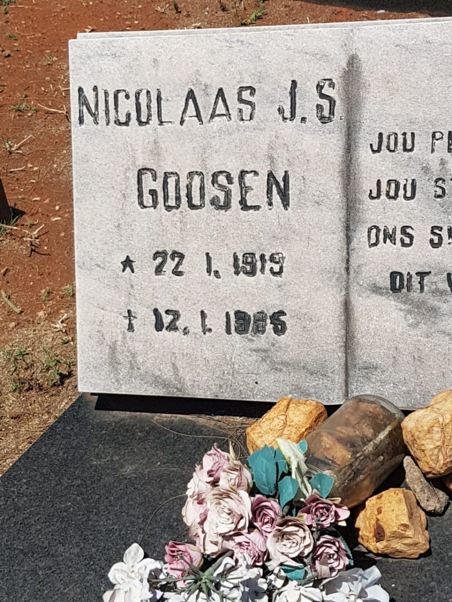 GOOSEN Nicolaas J.S. 1919-19?5