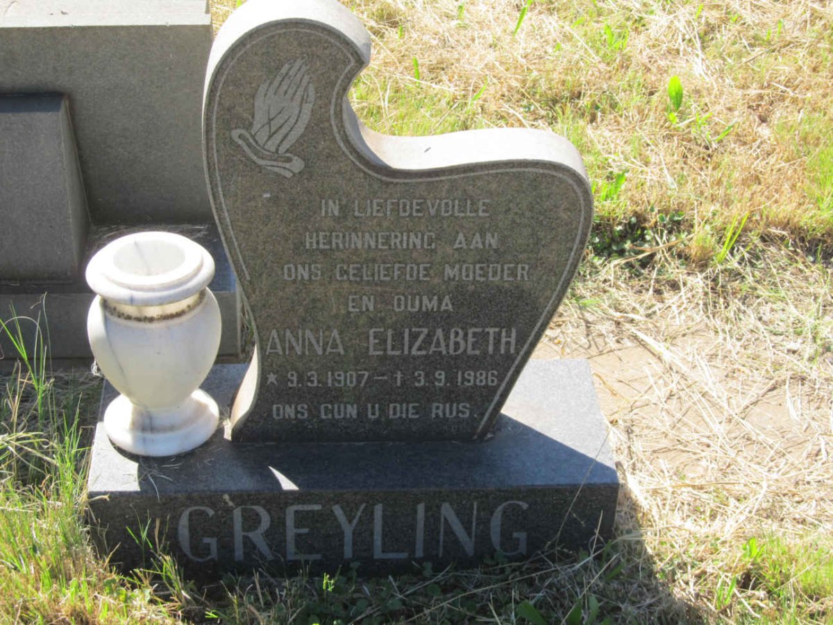 GREYLING Anna Elizabeth 1907-1986