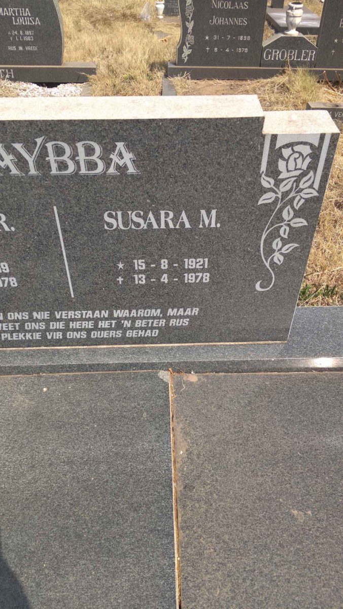 GAYBBA William R. 1919-1978 &amp; Susara M. 1921-1978