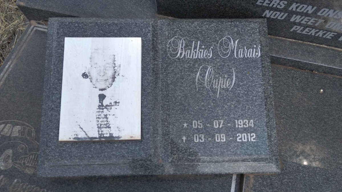 MARAIS Bakkies 1934-2012