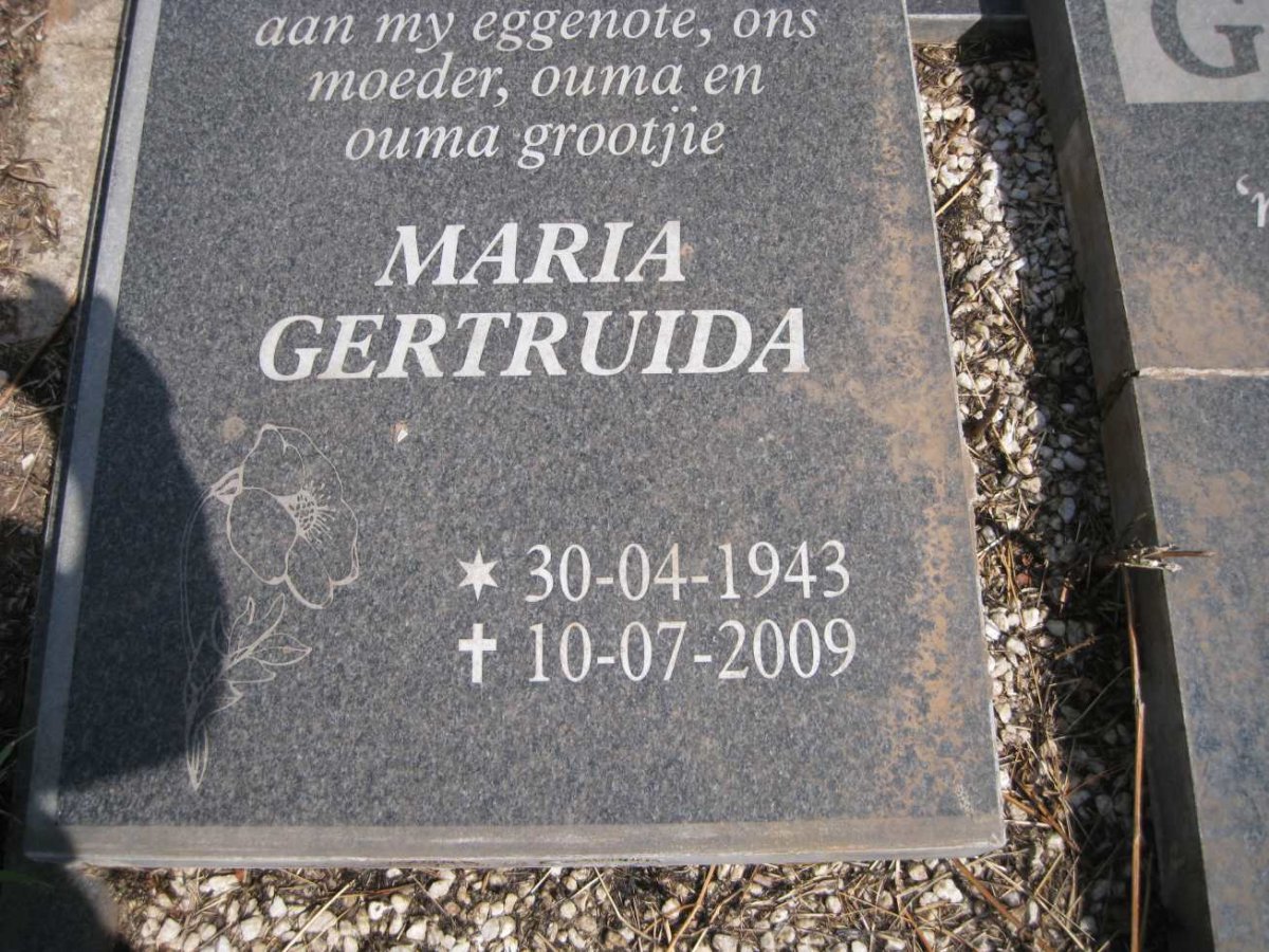 GERICKE Cornelis Johannes 1939- &amp; Anna Magrietha 1941-1983