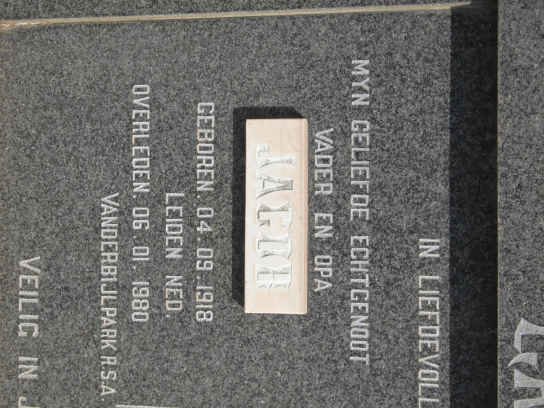 GROEN Jacob 1918-1980 &amp; Alida OLDENBURG 1920-1980