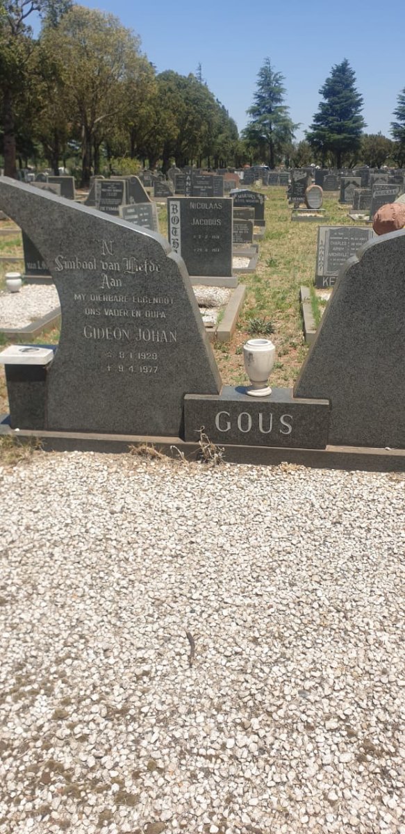 GOUS Gideon Johan 1929-1977