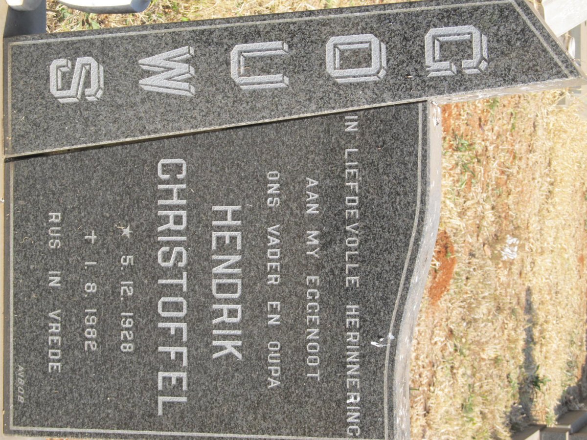 GOUWS Hendrik Christoffel 1928-1982