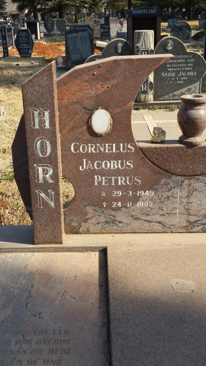 HORN Cornelus Jacobus Petrus 1949-1997