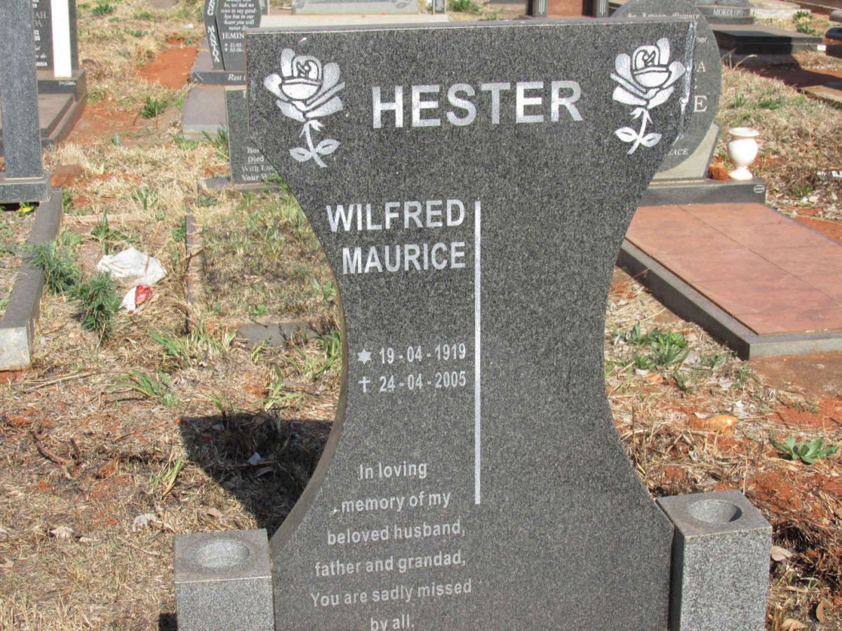 HESTER Wilfred Maurice 1919-2005