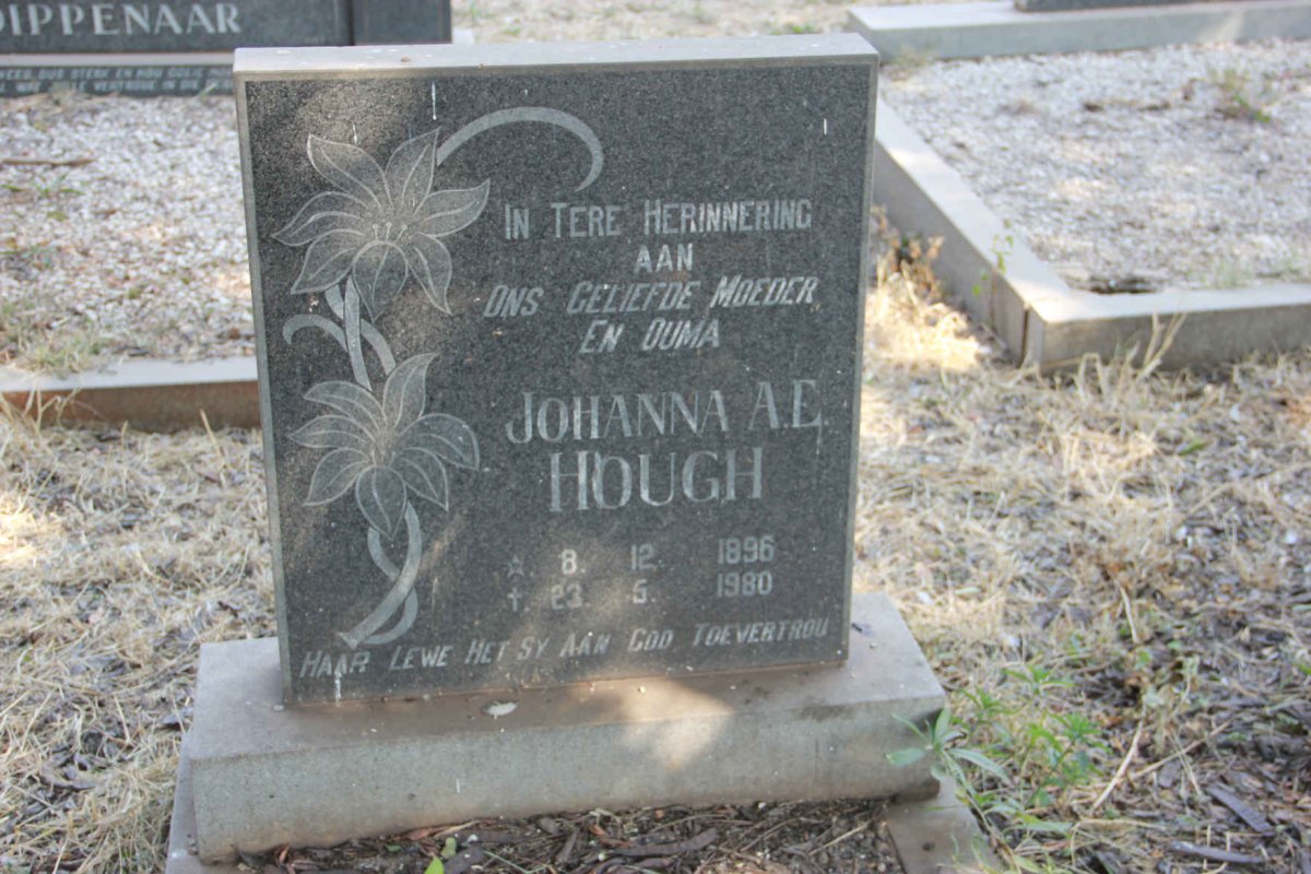 HOUGH Johanna A.E. 1896-1980