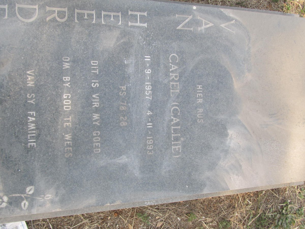 HEERDEN Carel, van 1957-1993