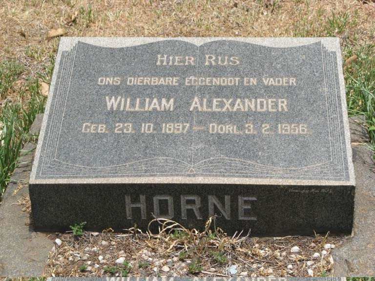 HORNE William Alexander 1897-1956