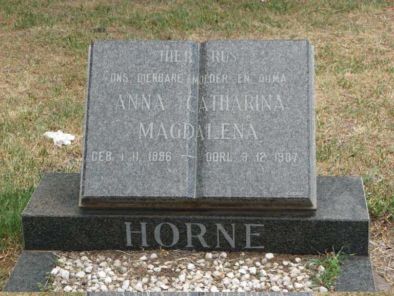 HORNE Anna Catharina Magdalena 1896-1987