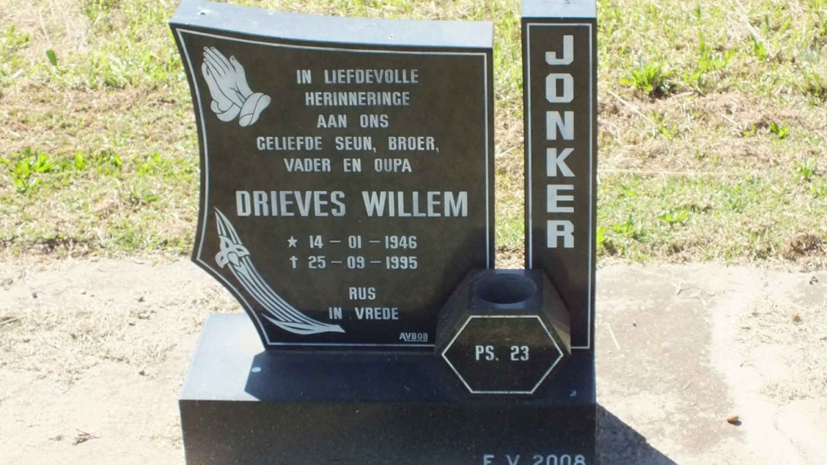JONKER Drieves Willem 1946-1995