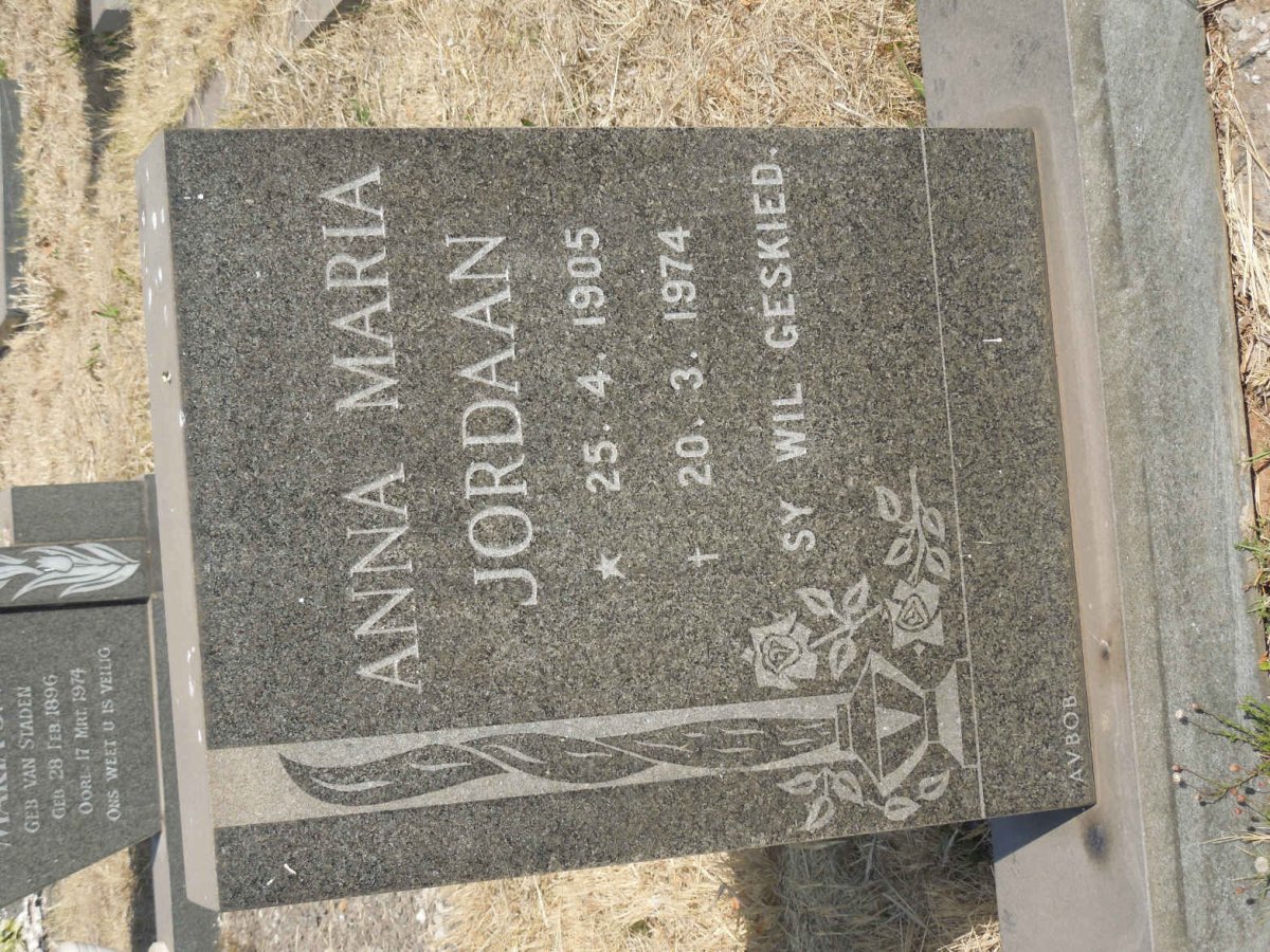 JORDAAN Anna Maria 1905-1974