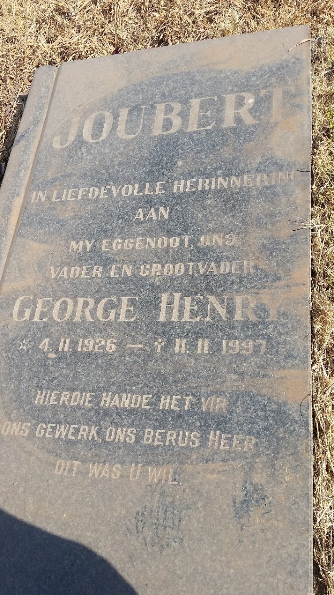 JOUBERT George Henry 1926-1997