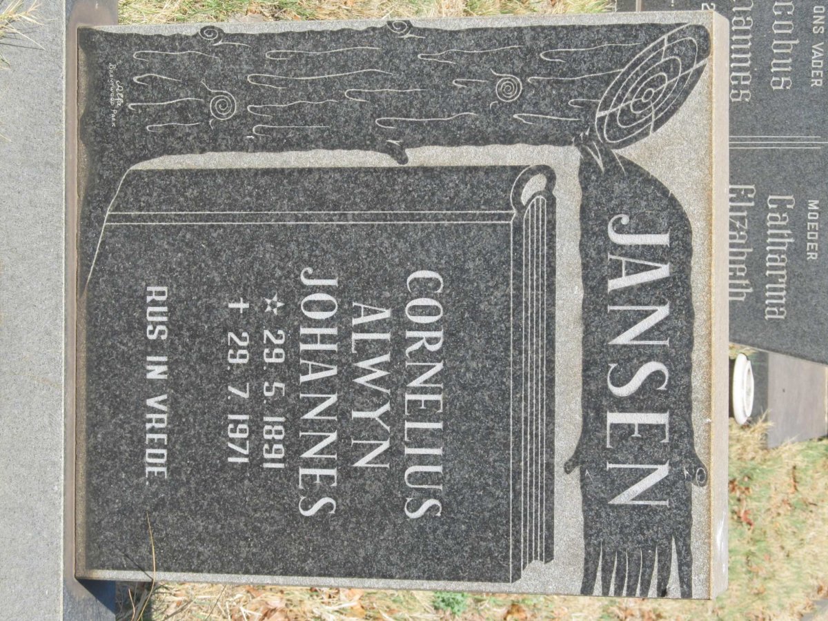 JANSEN Cornelius Alwyn Johannes 1891-1971