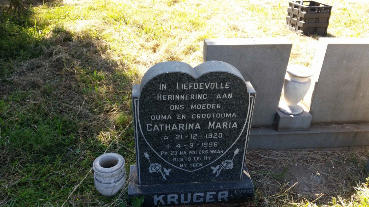 KRUGER Catharina Maria 1920-1996