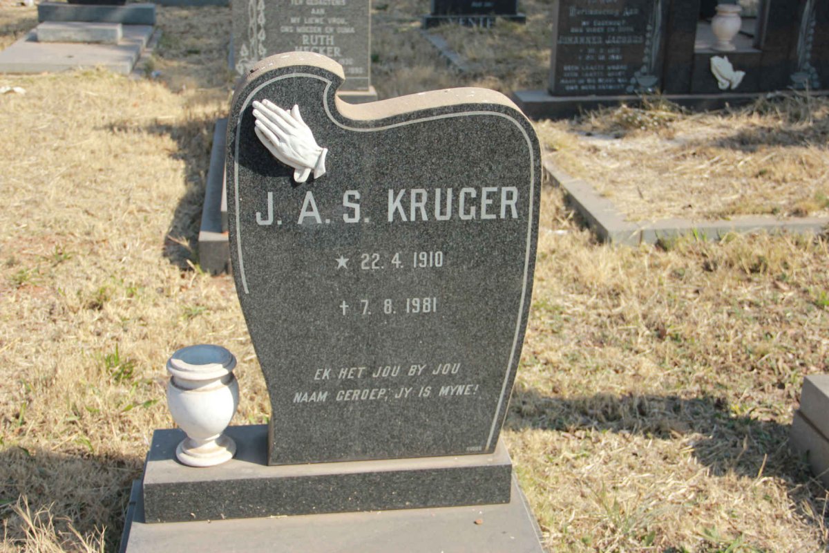 KRUGER J.A.S. 1910-1981