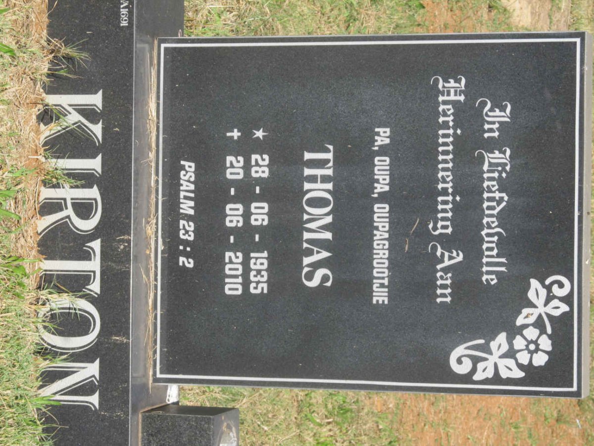 KIRTON Thomas 1935-2010