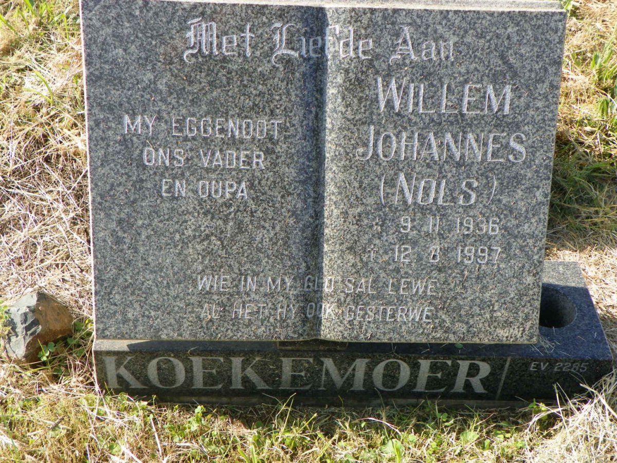 KOEKEMOER Willem Johannes 1936-1997