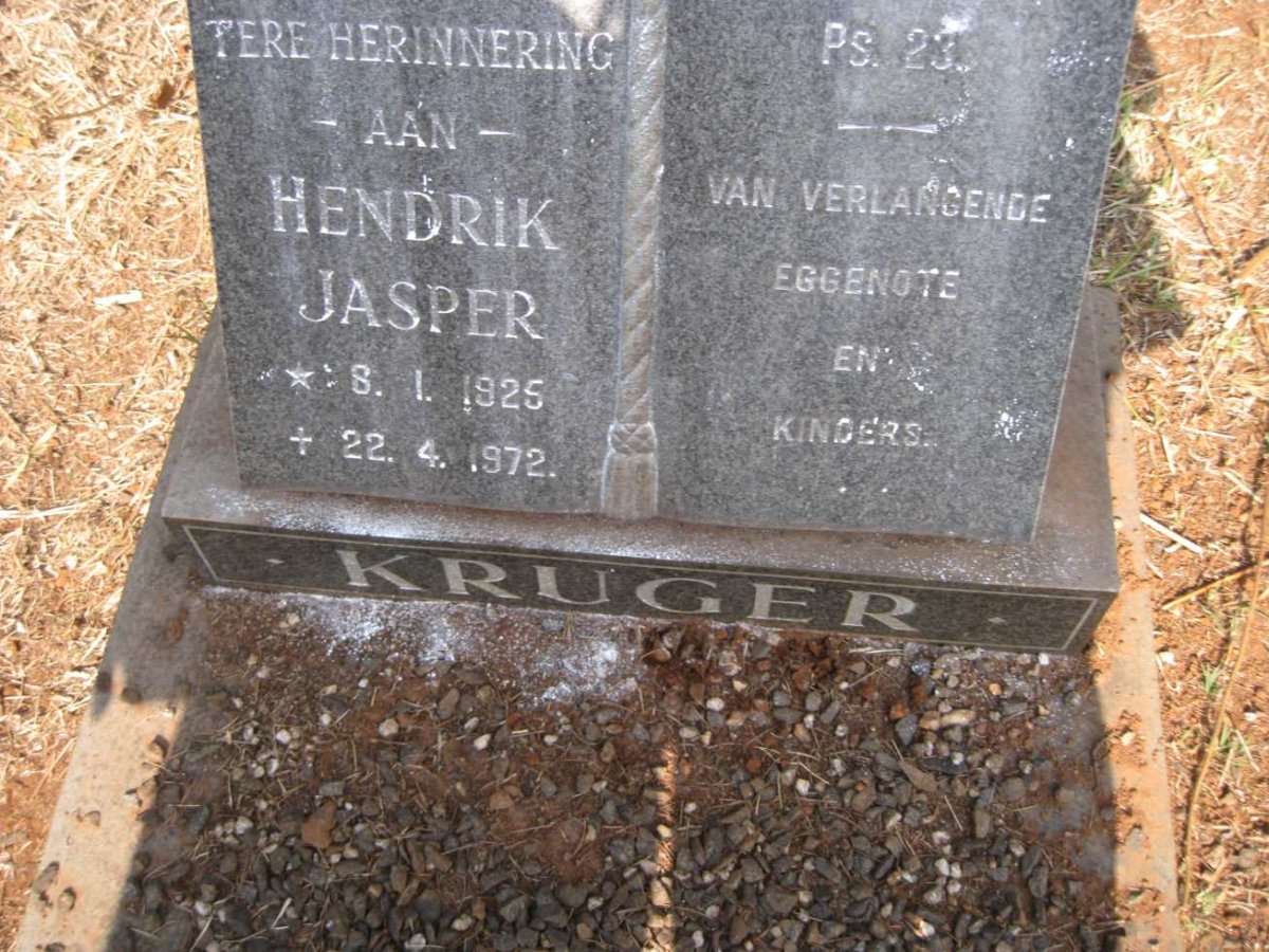 KRUGER Hendrik Jasper 1925-1972