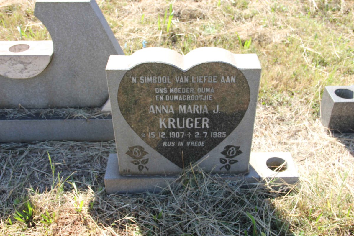 KRUGER Anna Maria J. 1907-1985