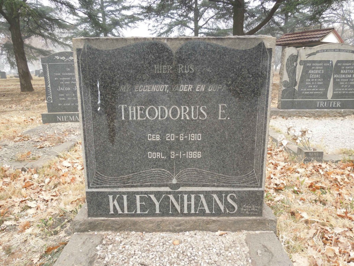 KLEYNHANS Theodorus E. 1910-1966