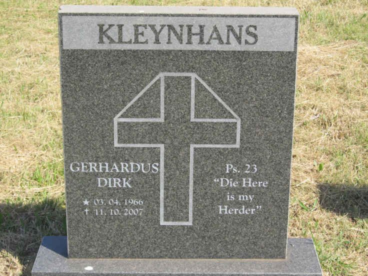 KLEYNHANS Gerhardus Dirk 1966-2007