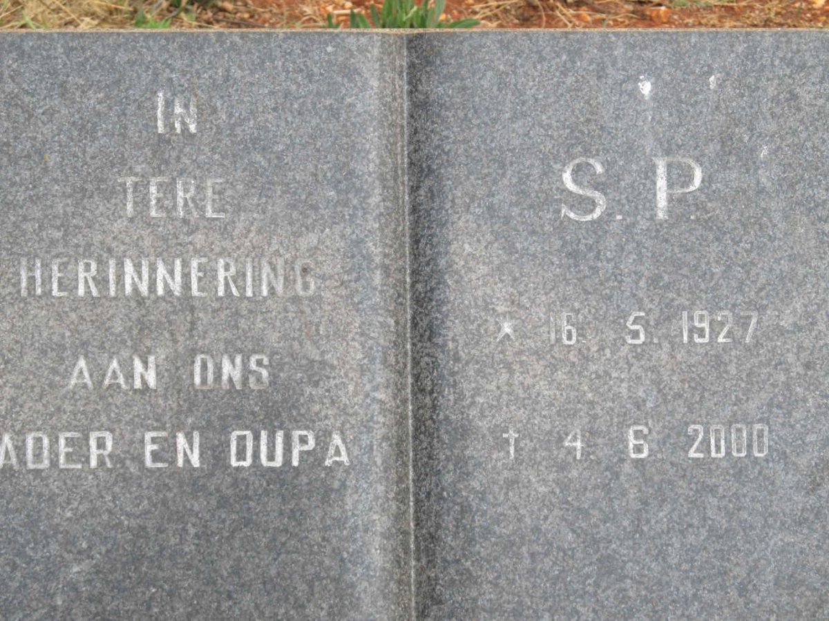 KOEKEMOER S.P. 1927-2000 &amp; Anna M.E. 1915-1986
