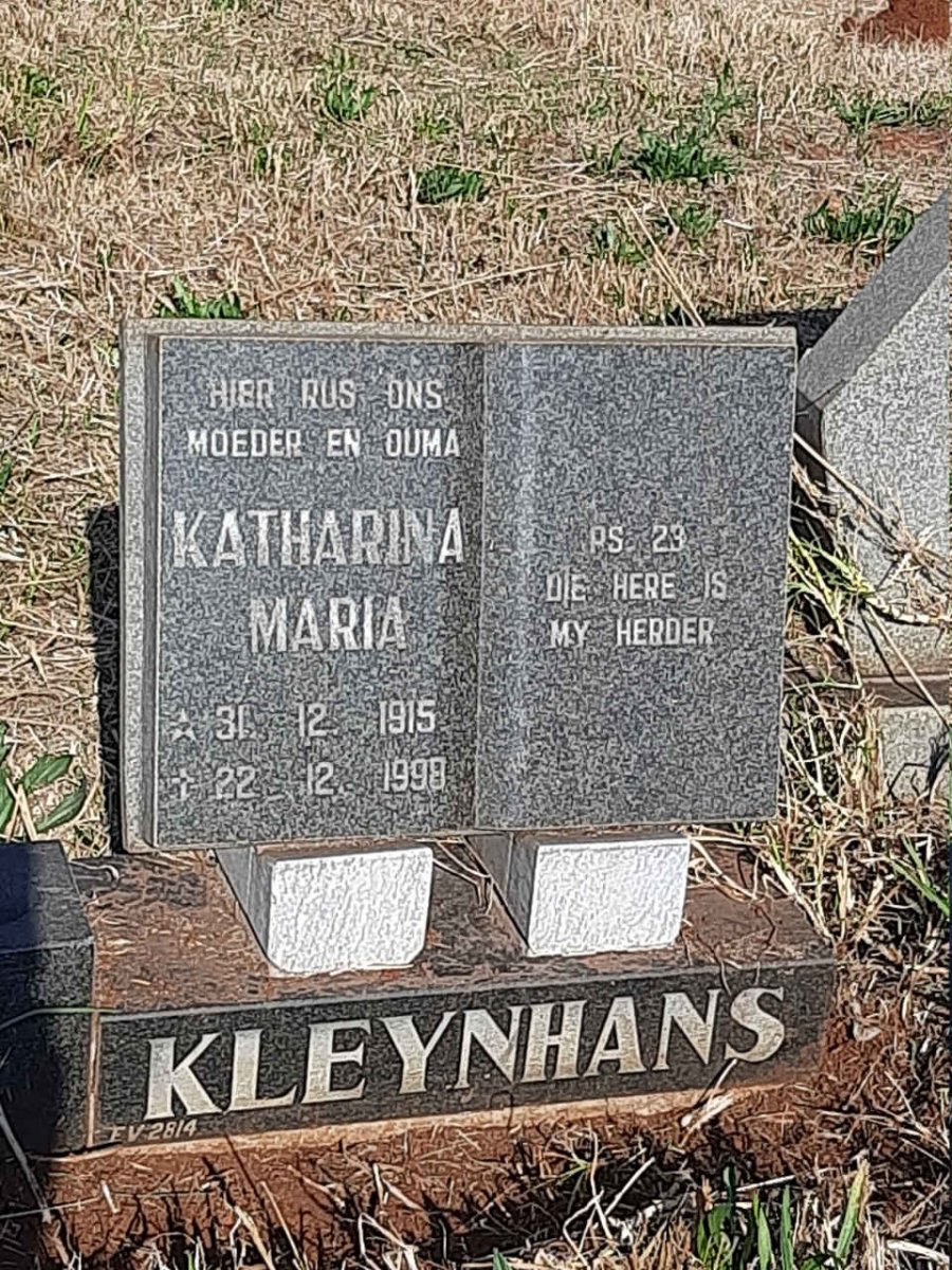 KLEYNHANS Katharina Maria 1915-1998