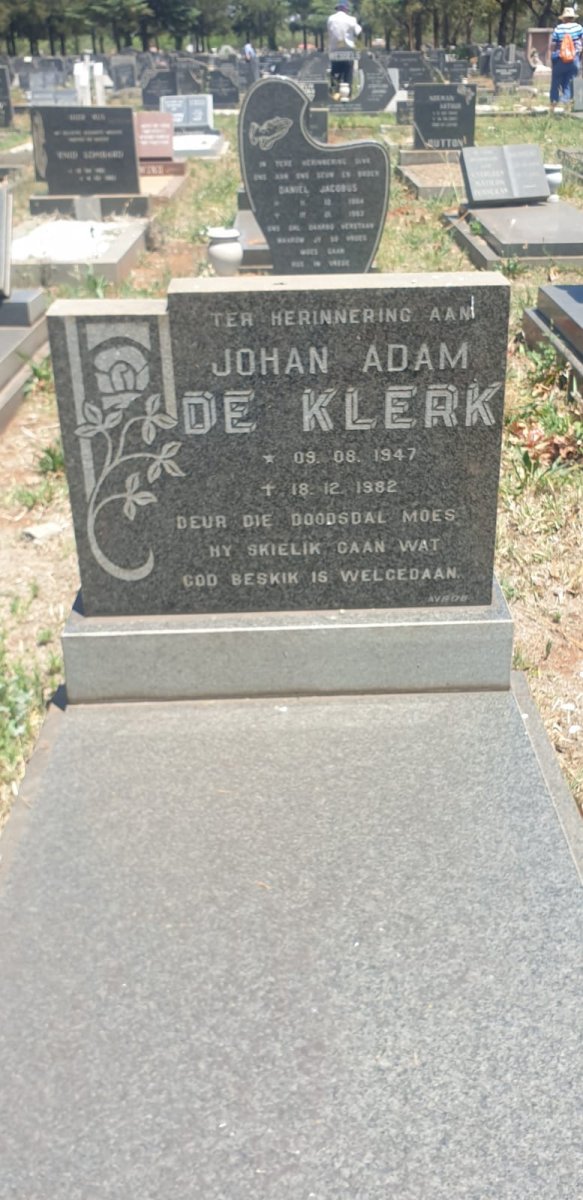 KLERK Johan Adam, de 1947-1982
