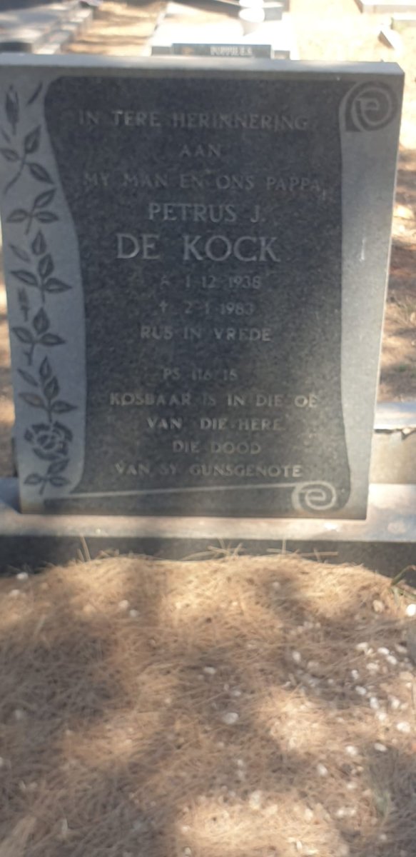 KOCK Petrus J., de 1938-1983