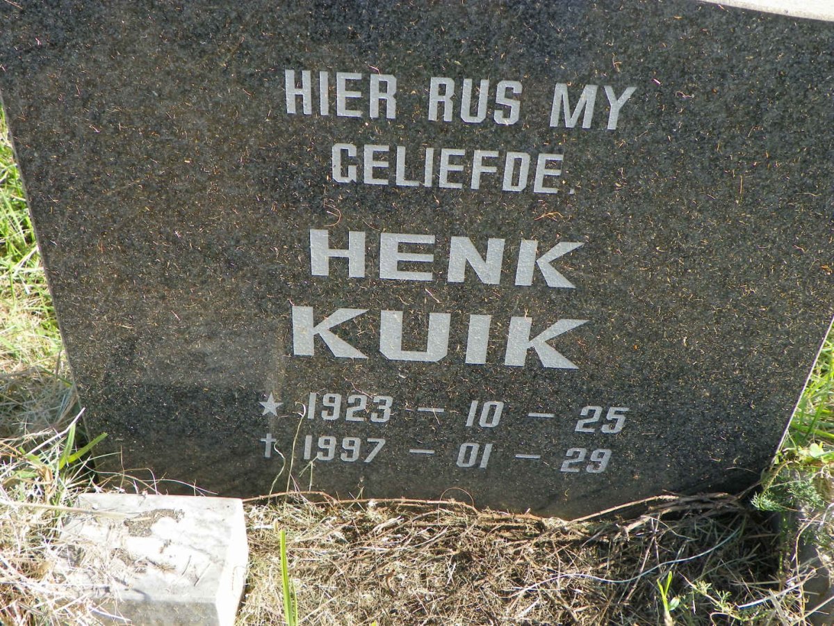 KUIK Henk 1923-1997