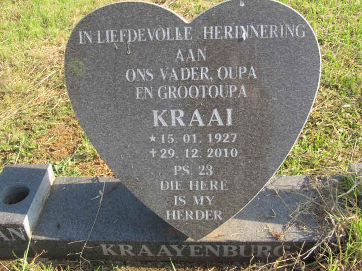 KRAAYENBURG Kraai, van 1927-2010