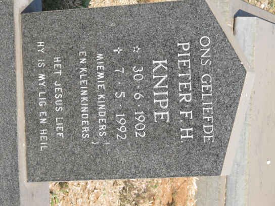KNIPE Pieter F.H. 1902-1992