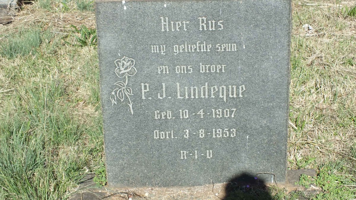 LINDEQUE P.J. 1907-1953