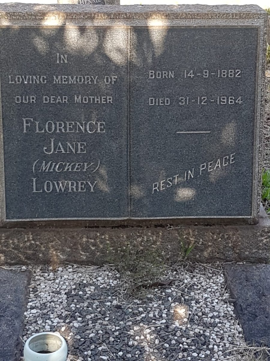 LOWREY Florence Jane 1882-1964