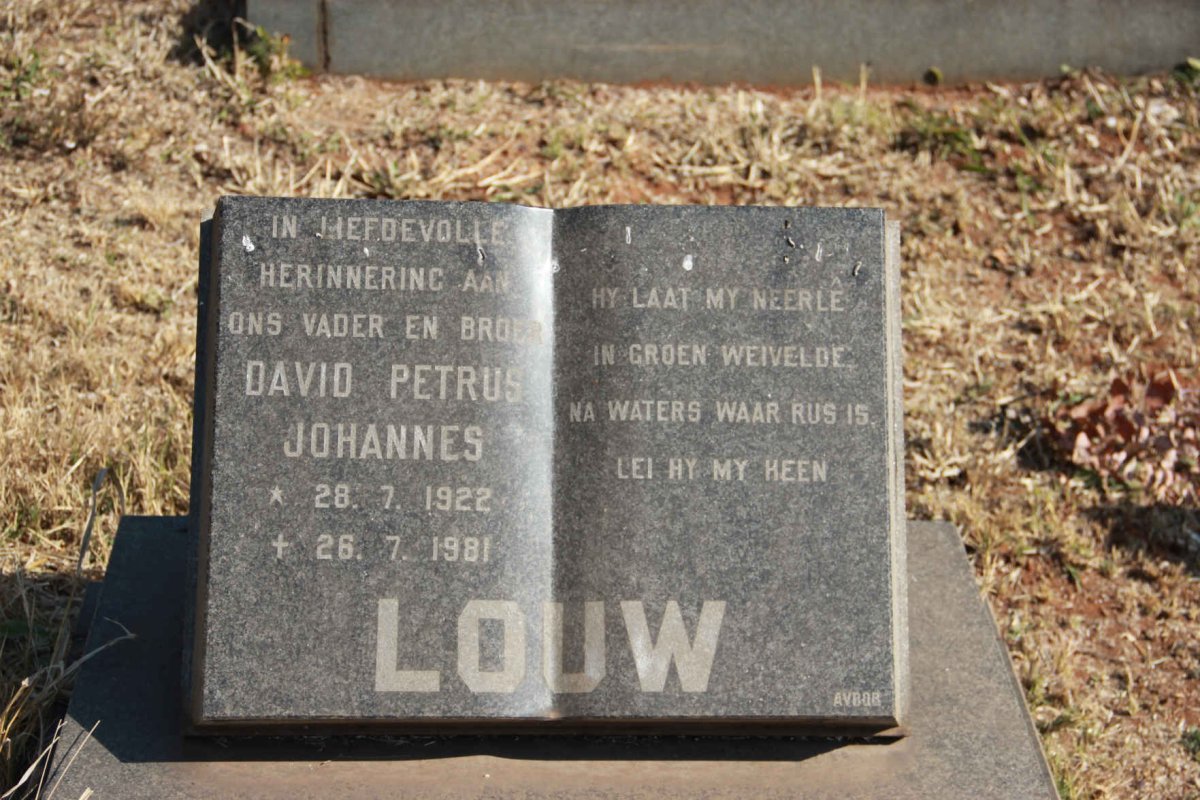 LOUW David Petrus Johannes 1922-1981