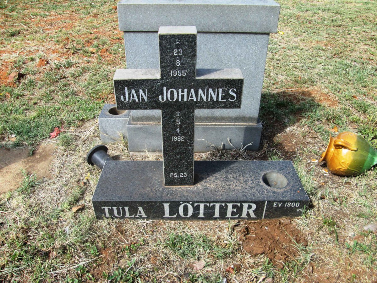 LÖTTER Jan Johannes Tula 1955-1992