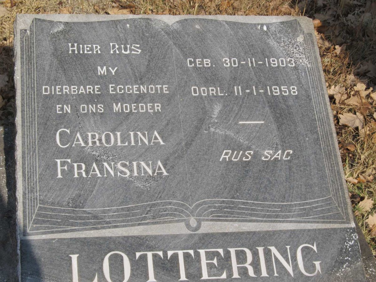 LOTTERING Cornelia Fransina 1903-1958