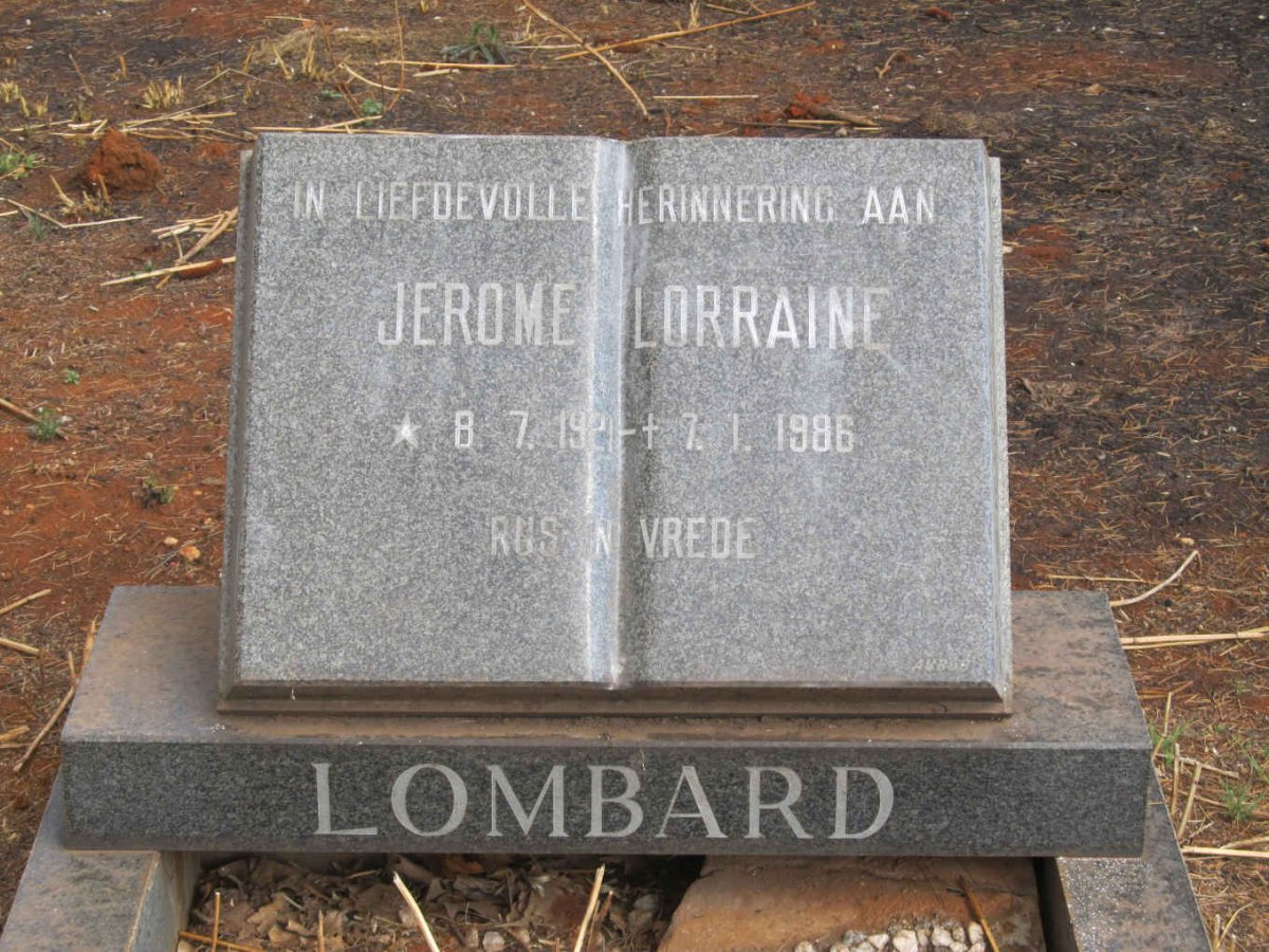 LOMBARD Jerome Lorraine 1921-1986